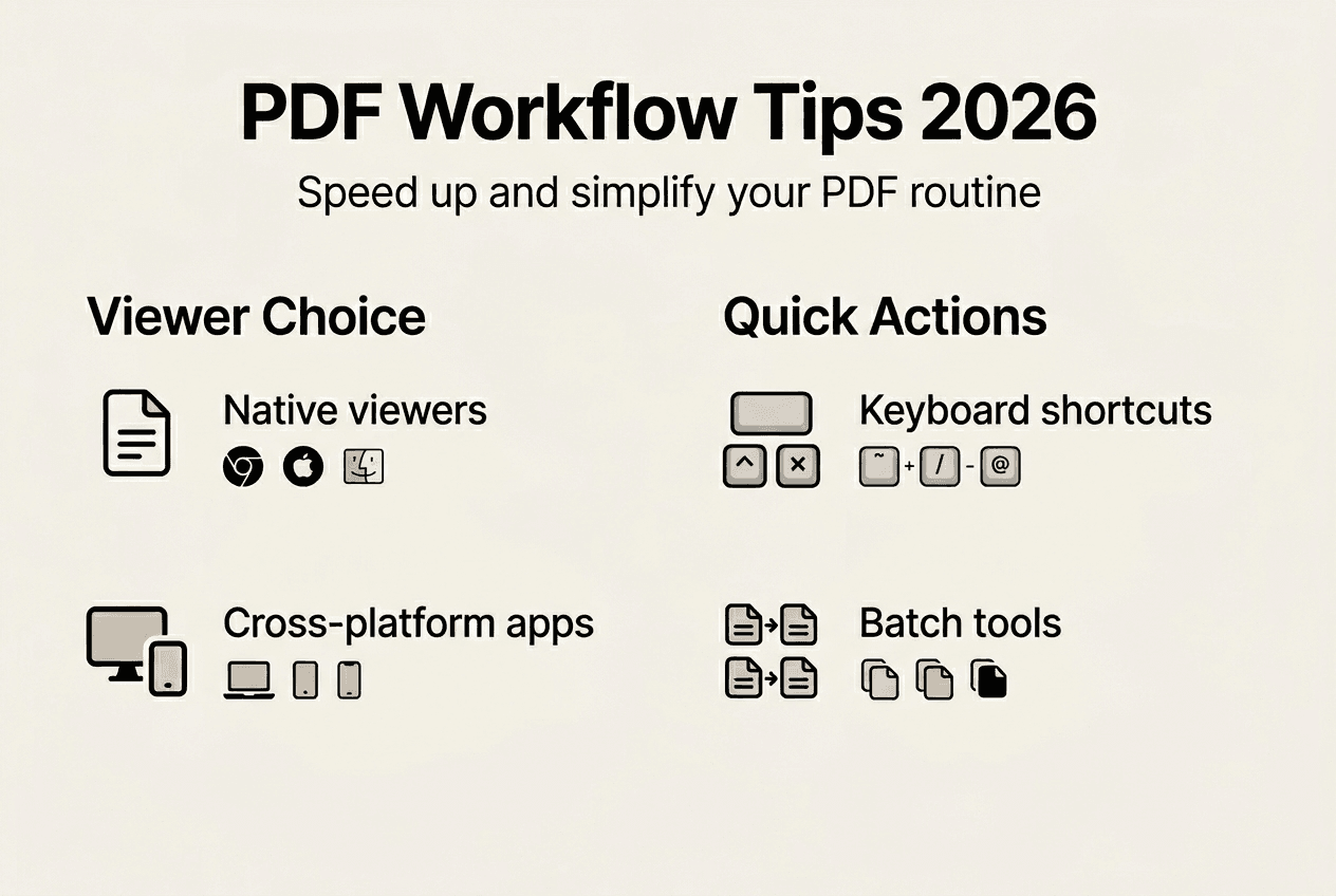 Infografik mit Tipps zur PDF-Workflow-Optimierung